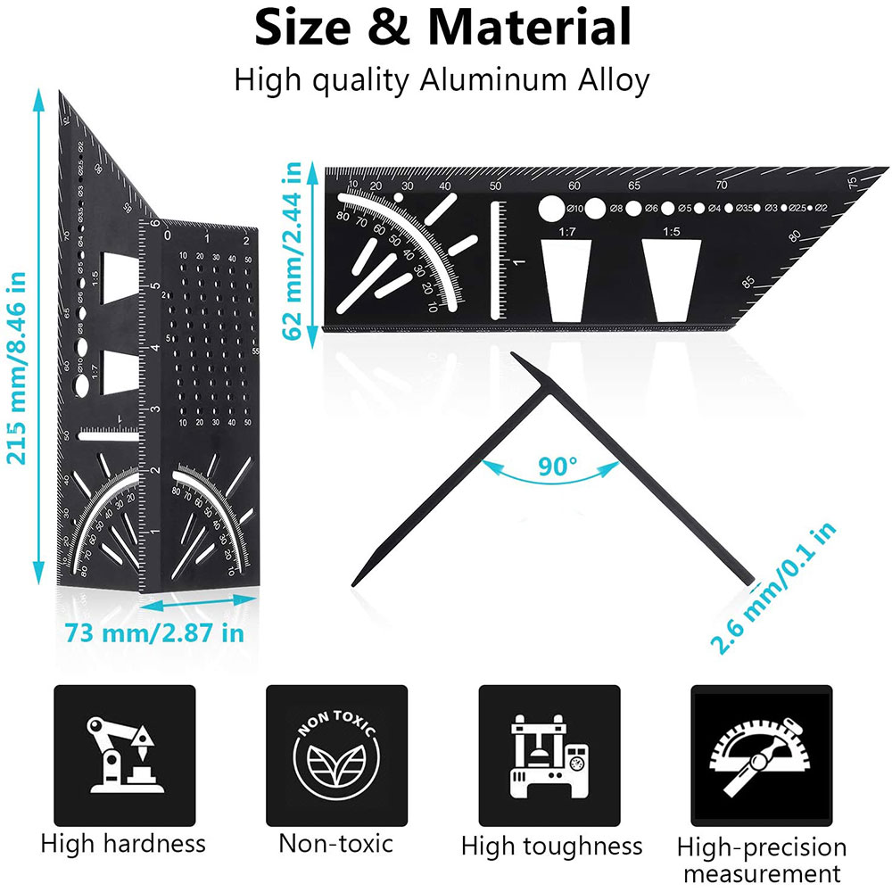 GRT6096--COMBINATION SQUARE RULER