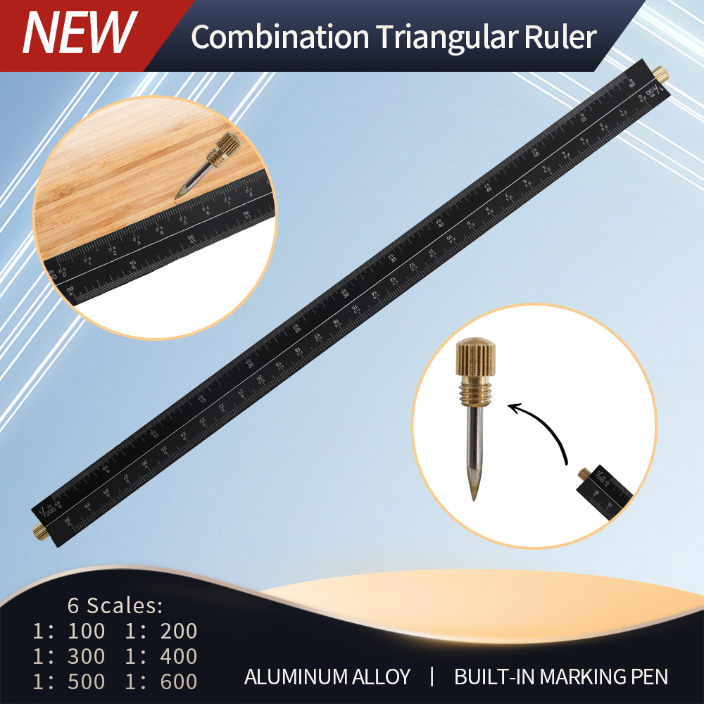 GRT6204--COMBINATION TRIANGULAR RULER